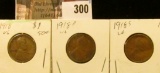 1918P, D, & S Lincoln Cents.
