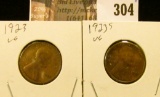 1923 P & S Lincoln Cents.