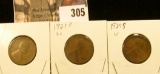 1925P, D, & S Lincoln Cents.
