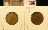 1927 P & D Lincoln Cents.