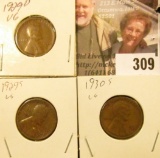 1929D, S, & 30 S Lincoln Cents.