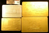 (4) Different American Numismatic Association Aluminum Passes. Three are gold colored and the last s