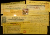 Old Check lot dating back to 1886. Includes 1929 Check for $3,500 drawn on 