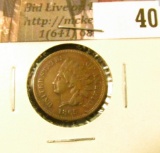 1865 U.S. Indian Head Cent, Fancy 5, EF.
