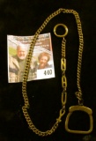 Vintage watch chain, has the word NAVY spelled out in links near the watch end of the chain. Great f