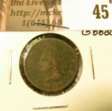 1869 U.S. Indian Head Cent, Ground recovery, net good.