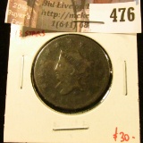 1817 13 stars Large Cent, G, value $30