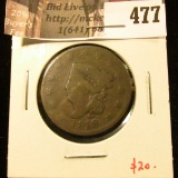 1818 Large Cent, G+, value $20