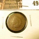 1872 U.S. Indian Head Cent, Good.