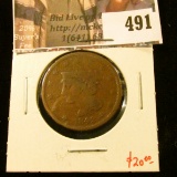 1842 Large Cent, G, value $20