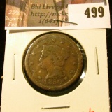 1850 Large Cent, G, value $20