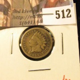 1864 CN Indian Head Cent, G+, value $20