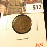 1864 Bronze Indian Head Cent, G, value $15