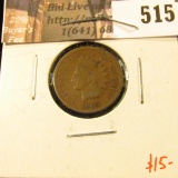 1865 Indian Head Cent, G+, value $15