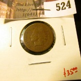 1876 Indian Head Cent, G, value $35