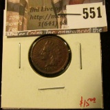 1899 Indian Head Cent, XF, value $15