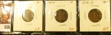 (3) Lincoln Cents, 1919 VG, 1919-D VF, 1919-S VF+, group value $6+