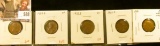 (5) Lincoln Cents, 1934 XF, 1934-D XF, 1935 XF, 1935-S VF, 1936 BU MS63BN toned, value for group $12