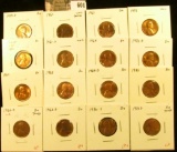 (16) Lincoln Cents, 1959-D, 1960 small date, 1960 large date, 1960-D small date, 1961, 1961-D, 1962,