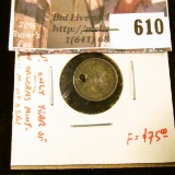 1851-O 3 Cent Silver, F holed (OW!!!), ONLY year of New Orleans Mint for type, low mintage, F value