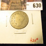 1883 with CENTS V Nickel, G, tougher variety than the NO CENTS variety, G, value $20