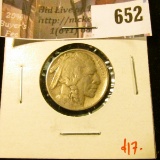 1913 Type 2 (Plains / Flat Line) Buffalo Nickel, VF, value $17