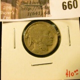 1917 Buffalo Nickel, F, value $10