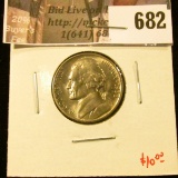 1938 Jefferson Nickel, BU, value $10