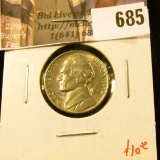 1939 Jefferson Nickel, BU, value $10