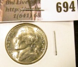 1943-S Jefferson Nickel, BU, MS63 value $12, MS65 value $20