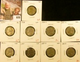 (9) Jefferson Nickels, 1949-D, 1950, 1950-D (key date!), 1951-S, 1953-S, 1954, 1954-D, all circulate