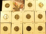 (11) Jefferson Nickels, 1959PD, 1960PD, 1961PD, 1962PD, 1963, 1964PD, all BU, nice BU group for an a