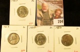 (4) Jefferson Nickels, 1982PD, 1983PD, all BU, these are TOUGH in BU, no Mint Sets were produced in