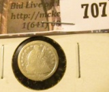 1852-O Seated Liberty Half Dime, G, value $30