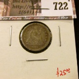 1841-O Seated Liberty Dime, G, value $25