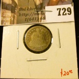 1854-O arrows Seated Liberty Dime, G, value $20