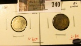 (2) Seated Liberty Dimes, 1882 & 1883, both AG with clear dates, G value $15 each, pair value in G $