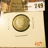 1893-S Barber Dime, G, value $15