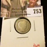 1896 Barber Dime, G, value $10