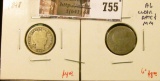 (2) Barber Dimes, 1898 G, 1898-S AG, clear date & mintmark, G value for pair $12