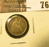1853 arrows U.S. Seated Liberty Half Dime, EF,