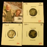 (3) Mercury Dimes, 1931PDS (all 3 mints for year), all VG, group value $17