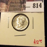 1945 Mercury Dime, BU MS64+, nice! value $12