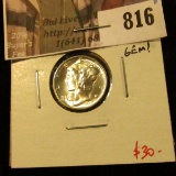 1945-S Mercury Dime, BU MS65+ PRISTINE FIELDS, GEM! value $30+