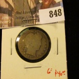 1897-O Barber Quarter, G obverse, AG reverse, better date, G value $40