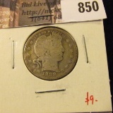 1898 Barber Quarter, G, value $9