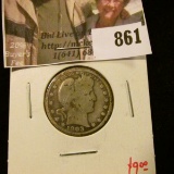 1903 Barber Quarter, G, value $9