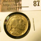 1938 D Buffalo Nickel. Uncirculated with natural toning.