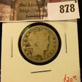 1912-S Barber Quarter, G, low mintage, better date, value $20
