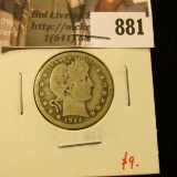 1914 Barber Quarter, G, value $9